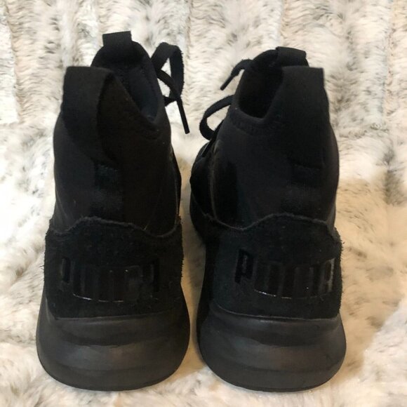 Puma Phenom Suede Training  Womens Black Sneakers Athletic Shoes 5.5 - Picture 7 of 16